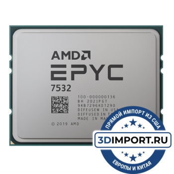 AMD EPYC 7532 32c 64t 2.4GHz 256MB L3 200W 100-000000136