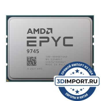 AMD EPYC 9745 128c 256t 2.4GHz 256MB L3 400W 100-000001460